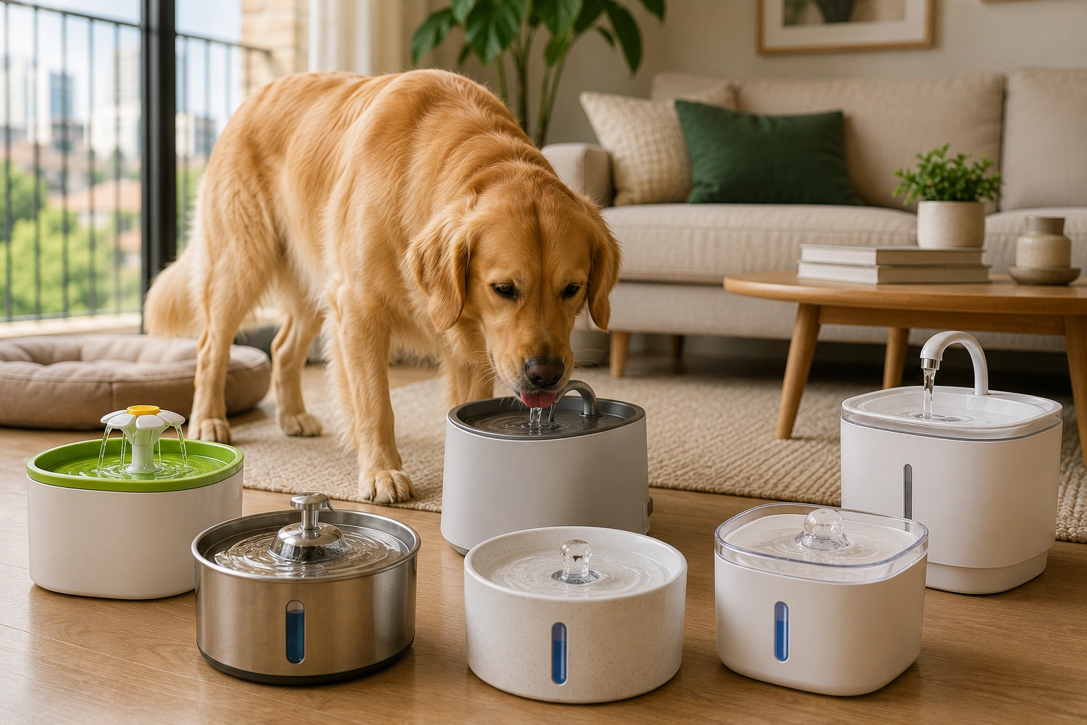 Bebedouro com fonte para cachorro no apartamento