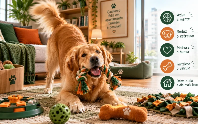 Brincadeiras que Fortalecem o Bem-Estar Emocional do Cachorro em Apartamento