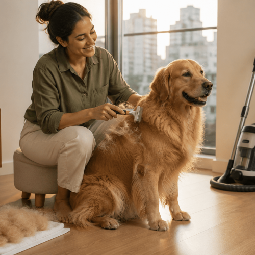 Controle de Pelos de Cachorro em Apartamento: Ferramentas, Técnicas e Produtos que Funcionam