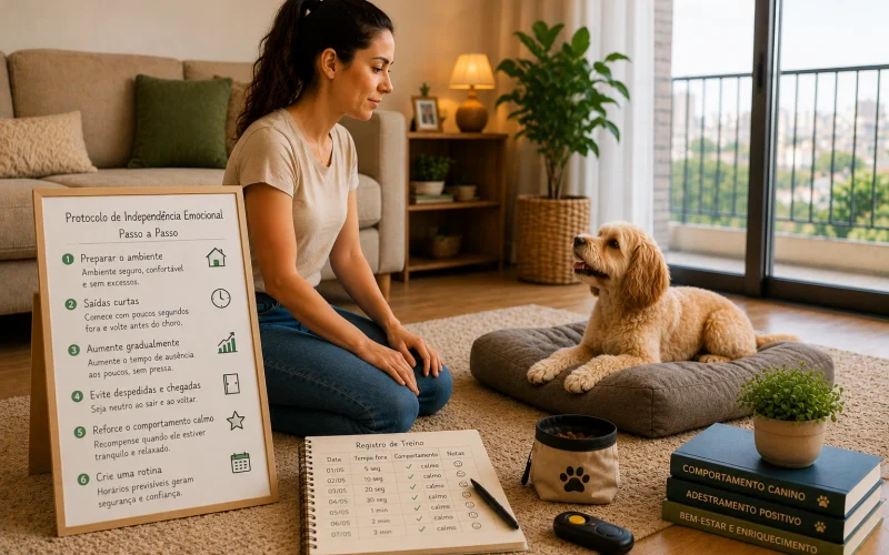 Como Ensinar seu cachorro a ficar sozinho