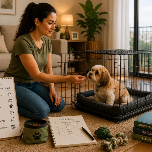 Crate Training para Cachorro em Apartamento: Guia Completo de Introdução Positiva