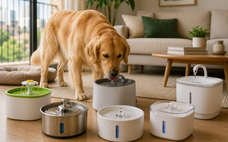 Bebedouro com fonte para cachorro no apartamento