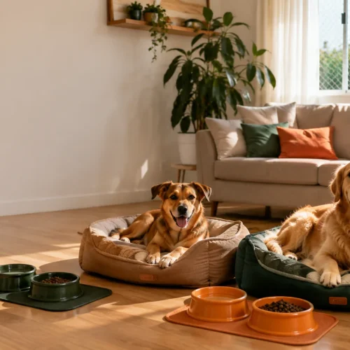 dois cachorros em apartamento